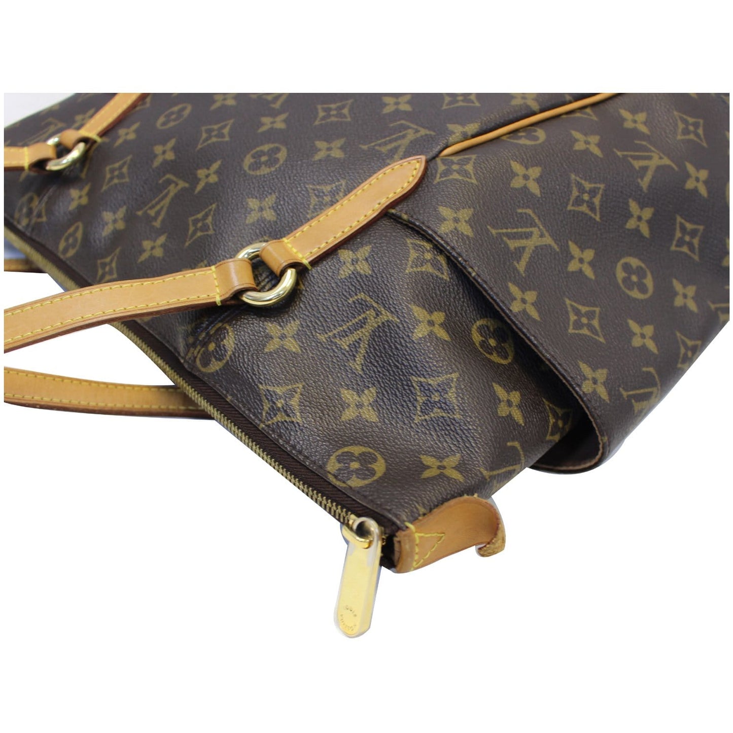 LOUIS VUITTON Totally MM Monogram Canvas Tote Shoulder Bag Brown