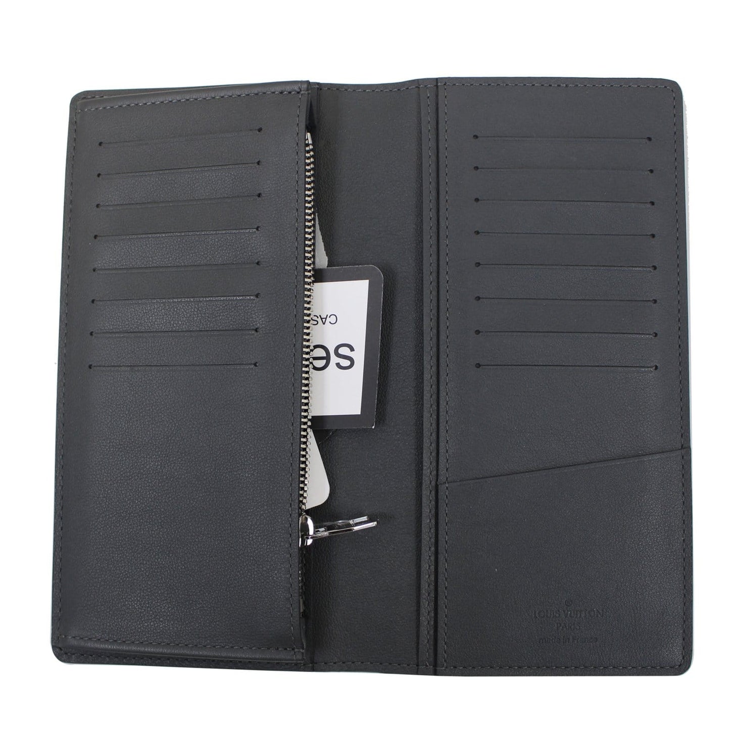 LOUIS VUITTON Brazza Taiga Leather Wallet Grey - Last Call
