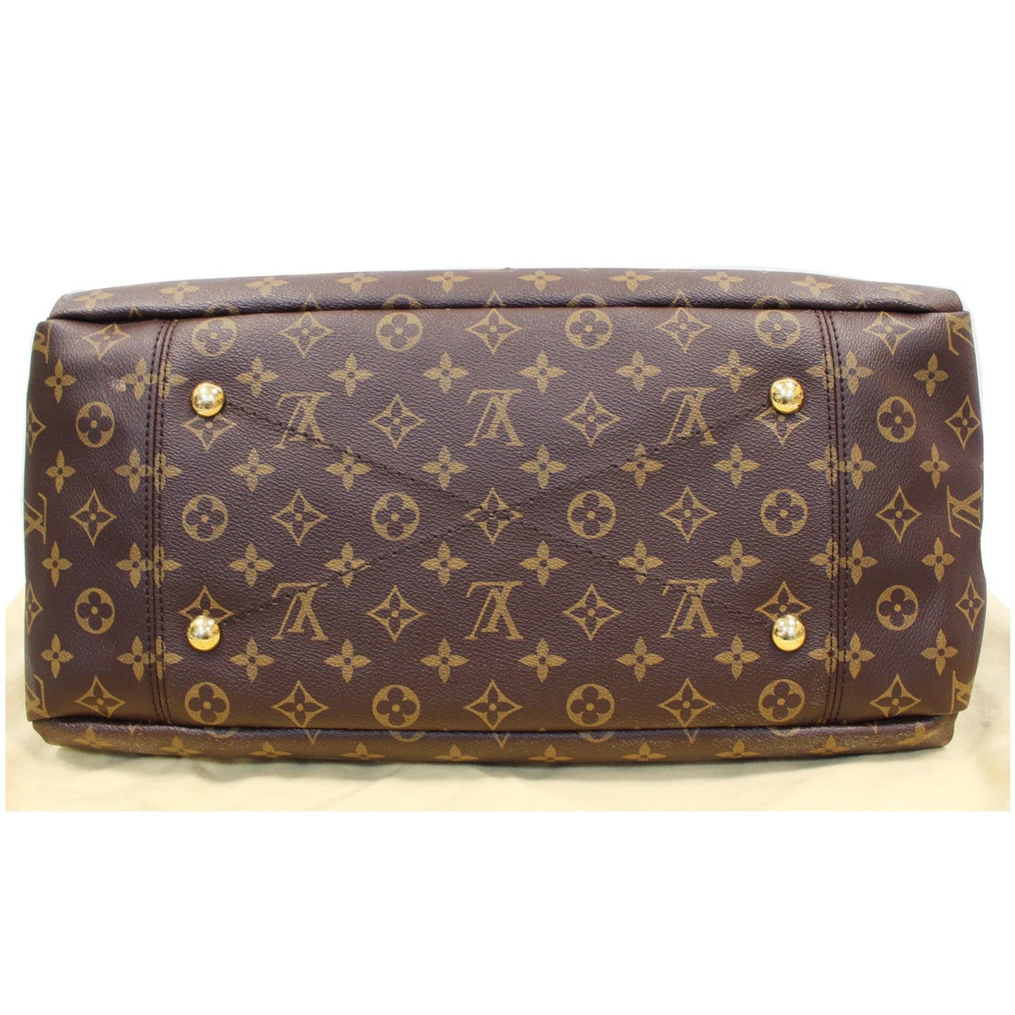 LOUIS VUITTON Artsy MM Monogram Canvas Shoulder Bag Brown