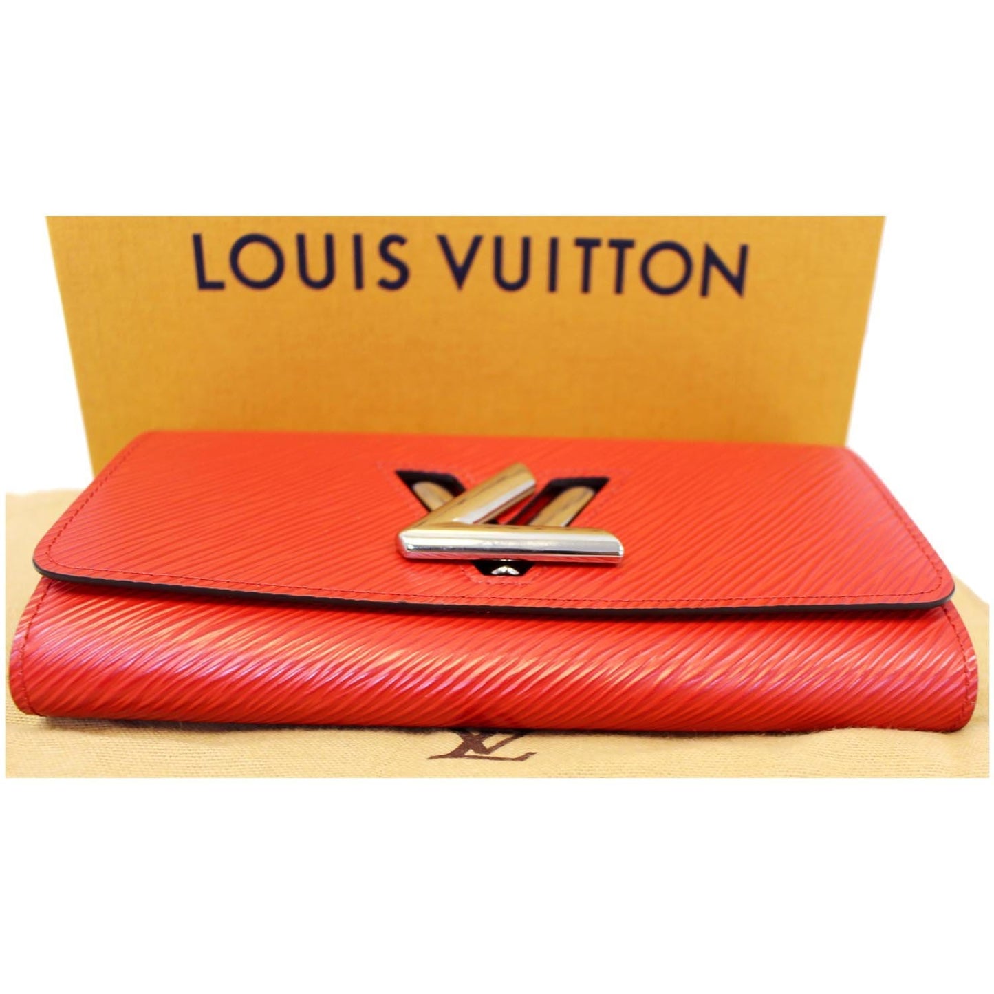 LOUIS VUITTON Twist Epi Leather Coquelicot Wallet