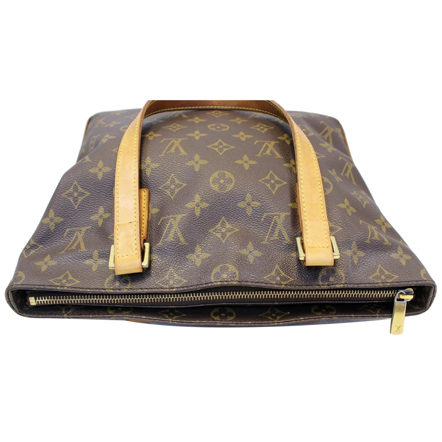 LOUIS VUITTON Cabas Piano Monogram Canvas Shoulder Bag Brown