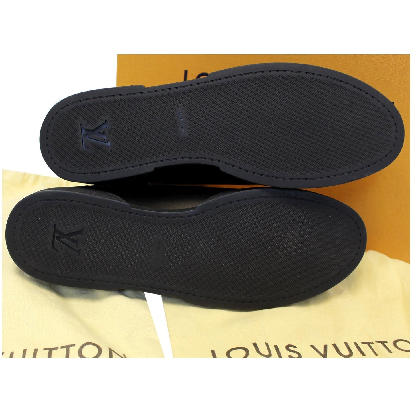 LOUIS VUITTON Checkpoint Monogram Sneaker Boot Noir Black US 10