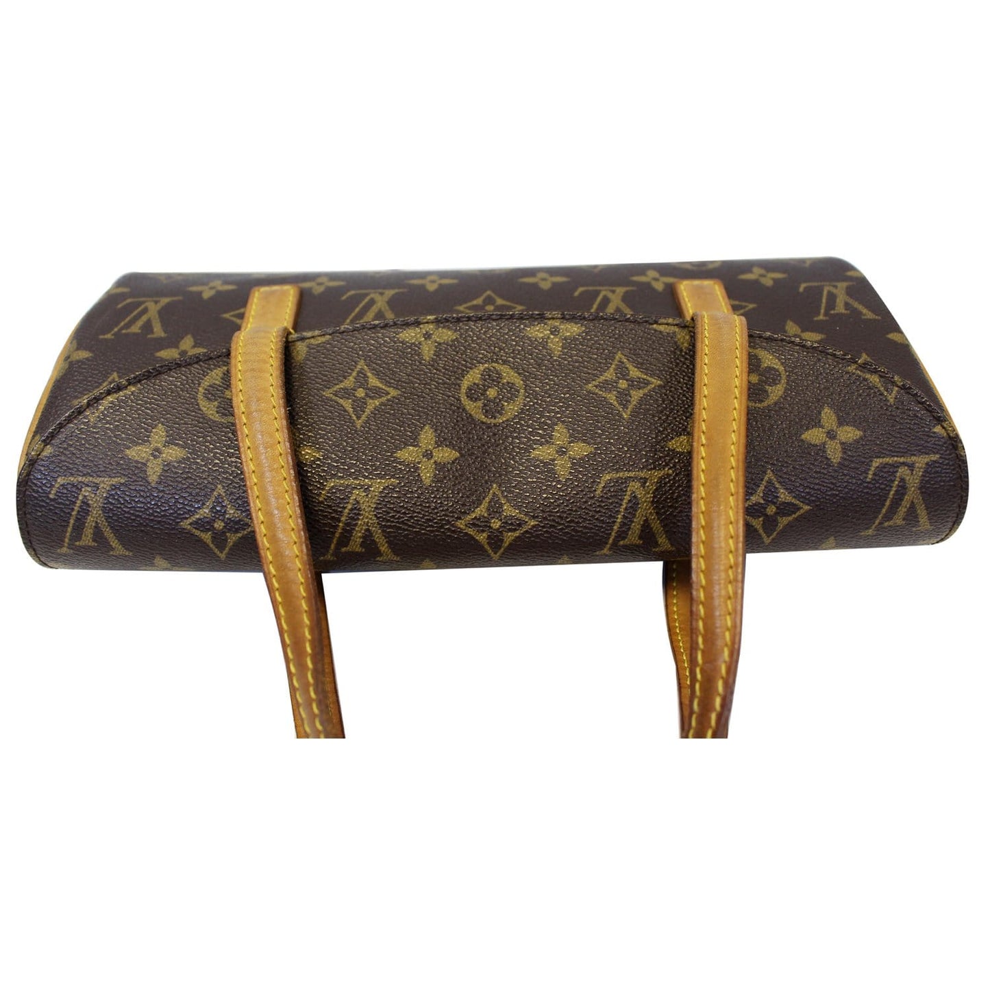LOUIS VUITTON  Sonatine Monogram Canvas Satchel Bag Brown
