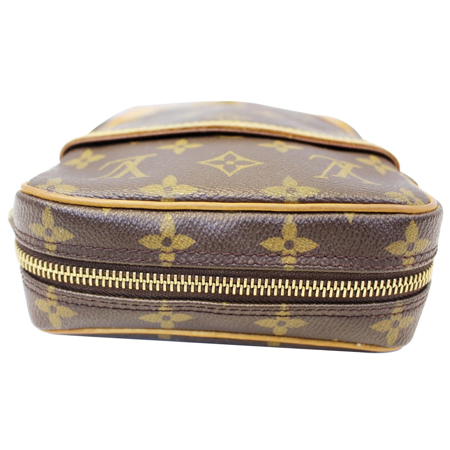 LOUIS VUITTON Danube Monogram Canvas Crossbody Bag Brown