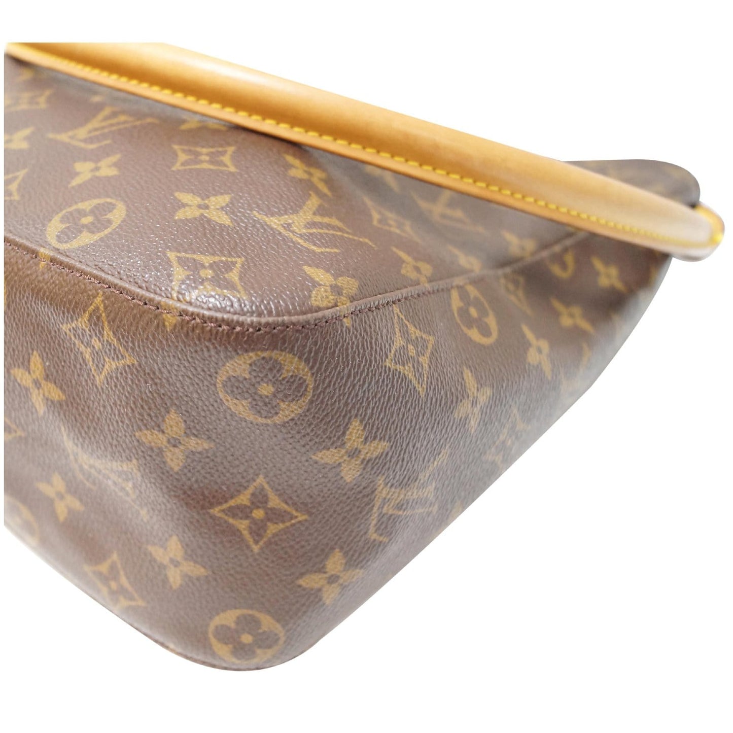LOUIS VUITTON Looping GM Monogram Canvas Shoulder Bag Brown