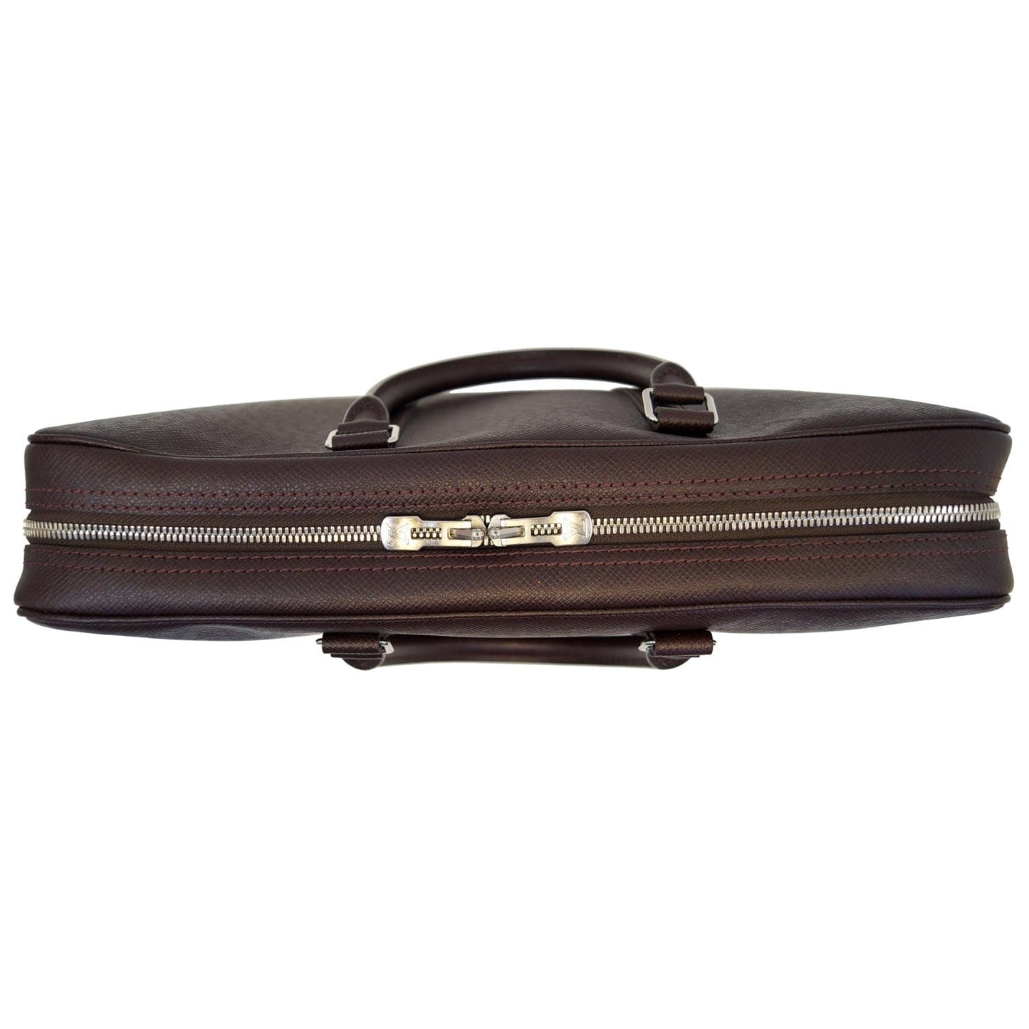 LOUIS VUITTON Porte-Documents Voyage PM Taiga Leather Briefcase Bag Brown