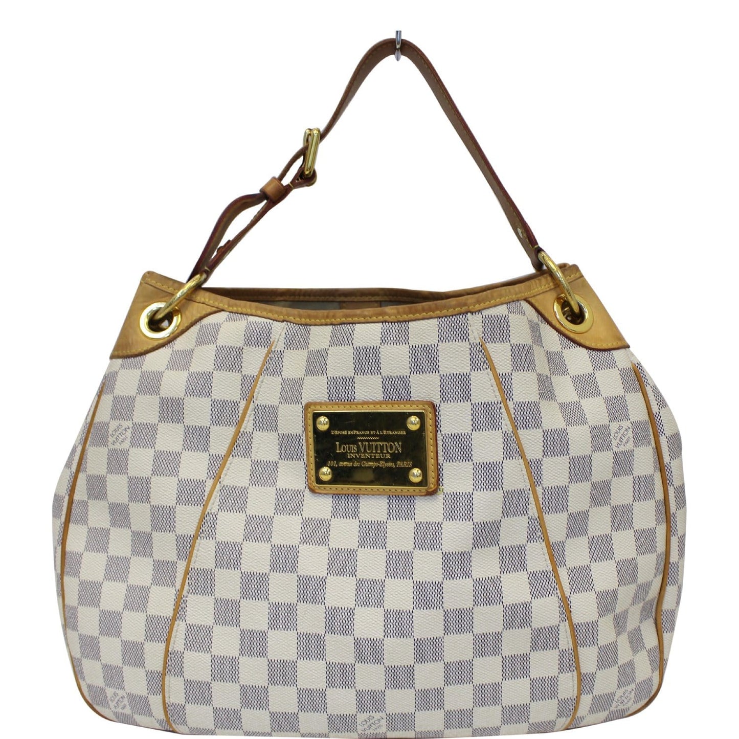 LOUIS VUITTON Galliera PM Damier Azur Shoulder Bag White