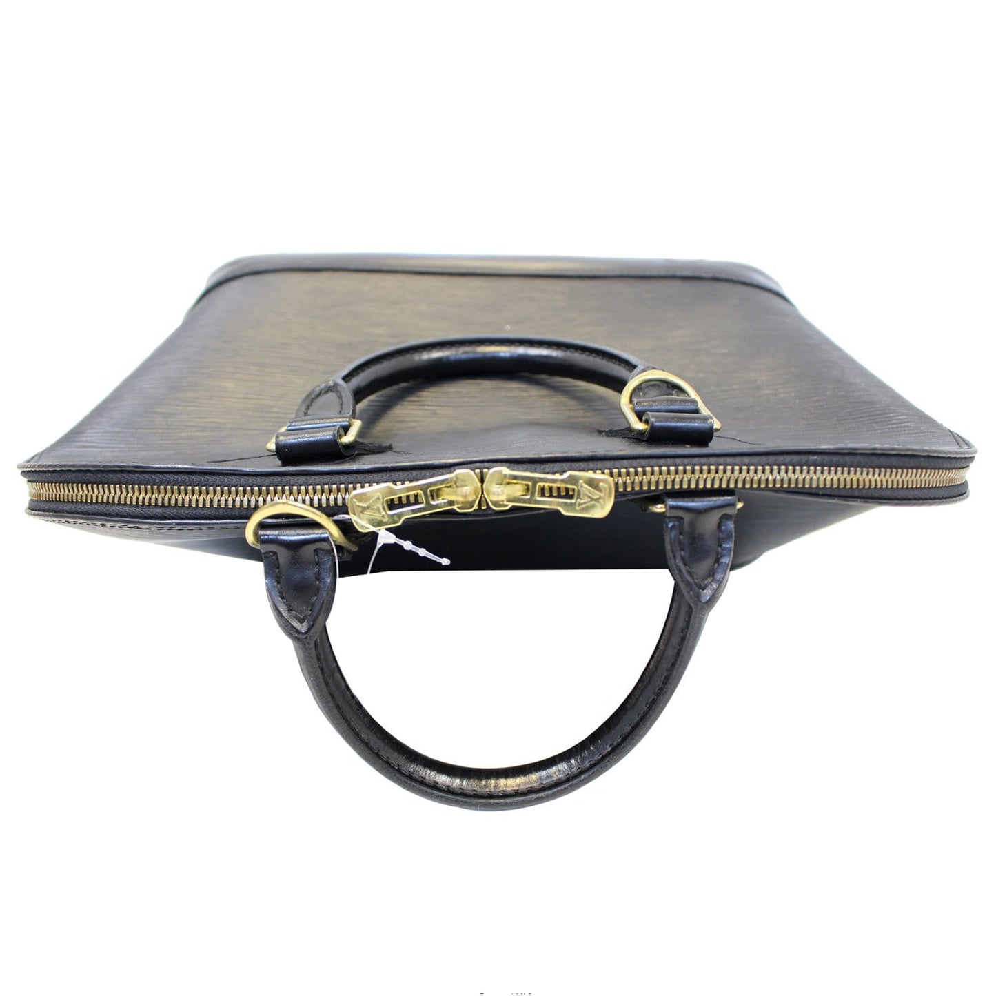 LOUIS VUITTON Alma PM Epi Leather Satchel Bag Black