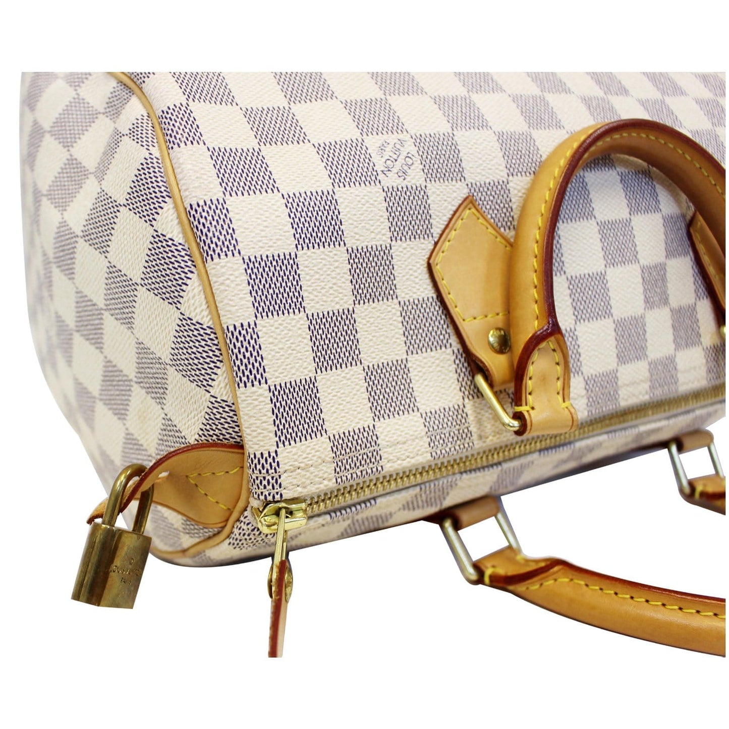 LOUIS VUITTON Speedy 30 Damier Azur Satchel Handbag