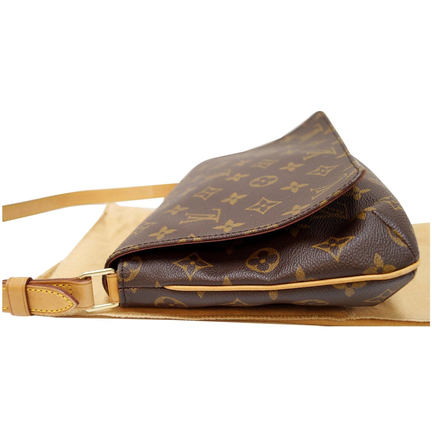 LOUIS VUITTON Musette Tango Monogram Canvas Short Strap Shoulder Bag Brown