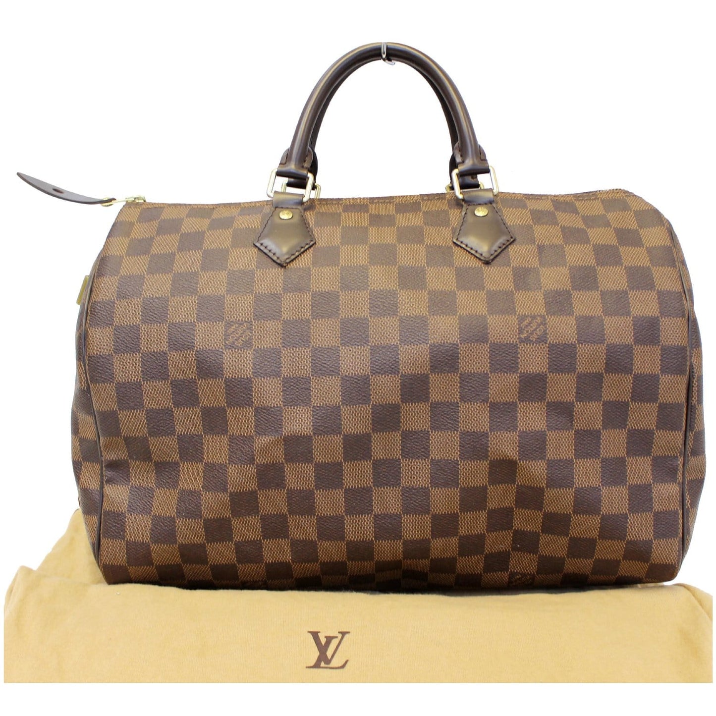 LOUIS VUITTON Speedy 30 Damier Ebene Satchel Bag Brown