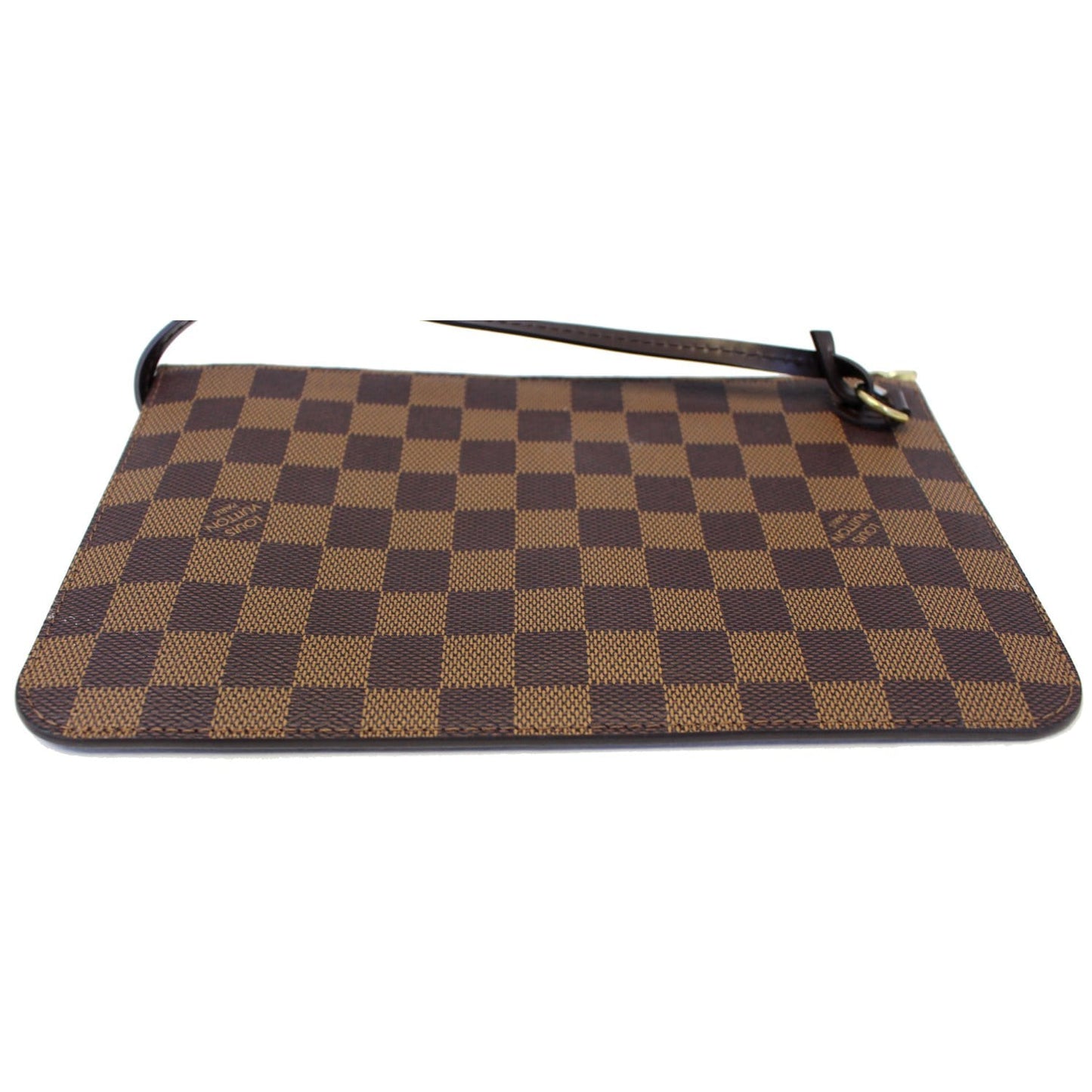 LOUIS VUITTON Pochette Wristlet Pouch Neverfull MM Damier Ebene