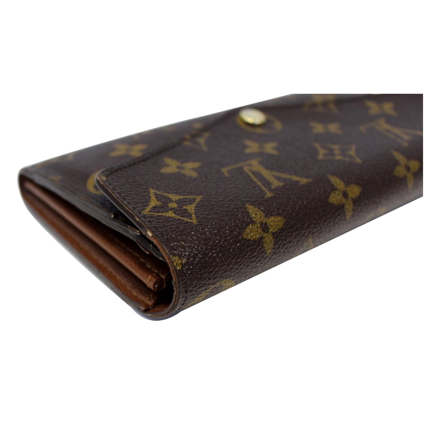 LOUIS VUITTON Sarah NM Monogram Canvas Wallet Brown