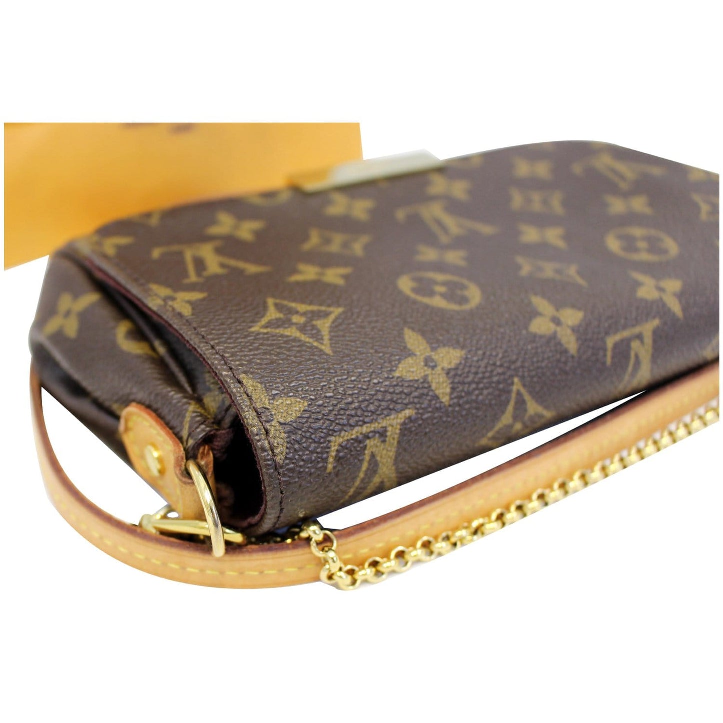 LOUIS VUITTON Favorite PM Monogram Canvas Crossbody Bag Brown