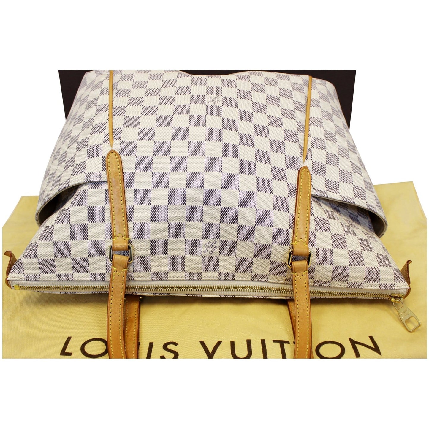 LOUIS VUITTON Totally MM Damier Azur Shoulder Handbag
