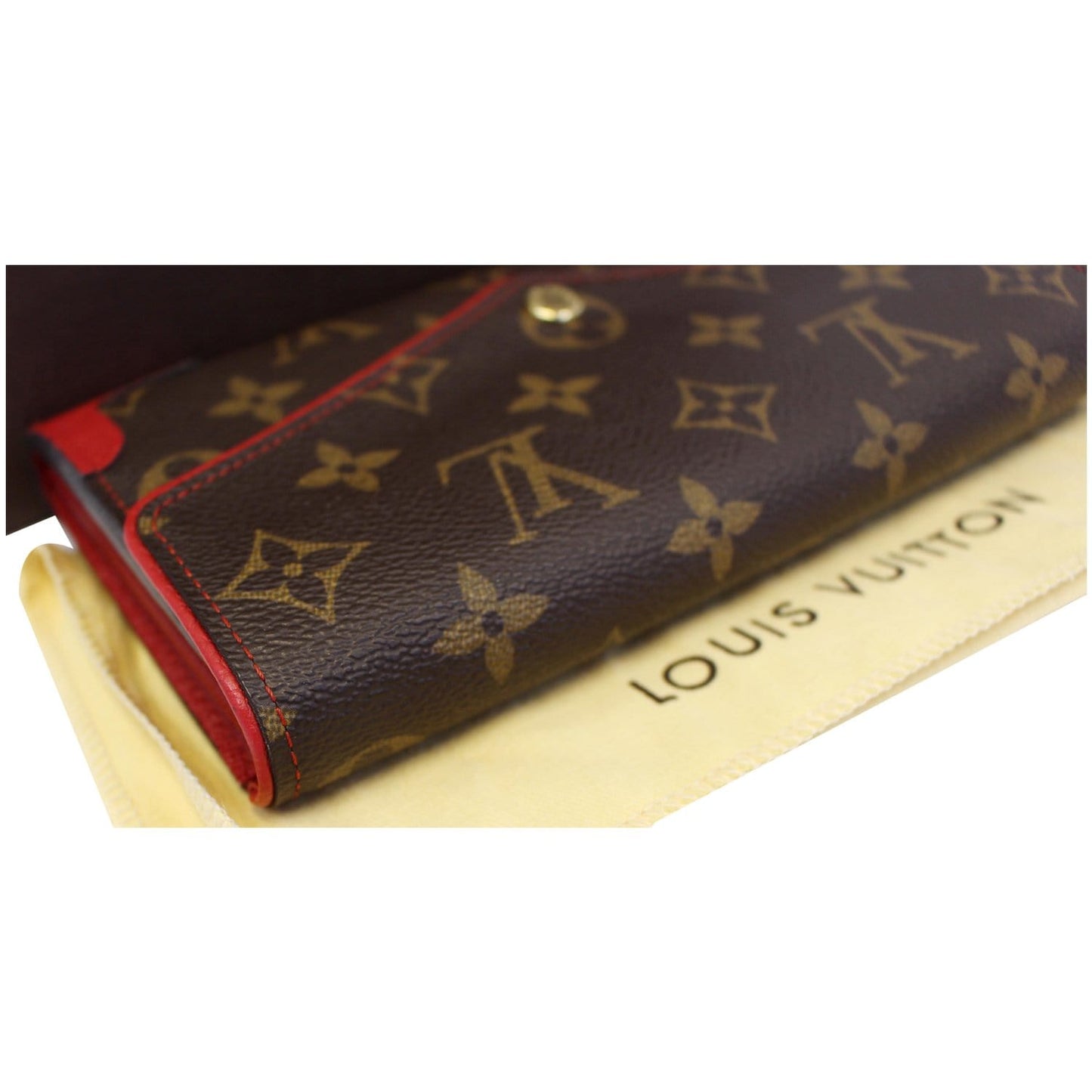 LOUIS VUITTON Sarah Retiro Monogram Canvas Wallet Brown/Cerise