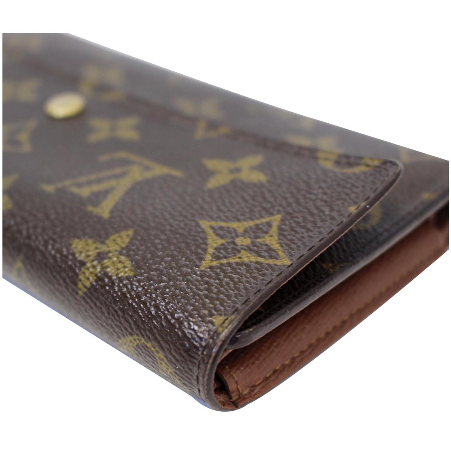 LOUIS VUITTON Porte Tresor International Monogram Canvas Wallet Brown