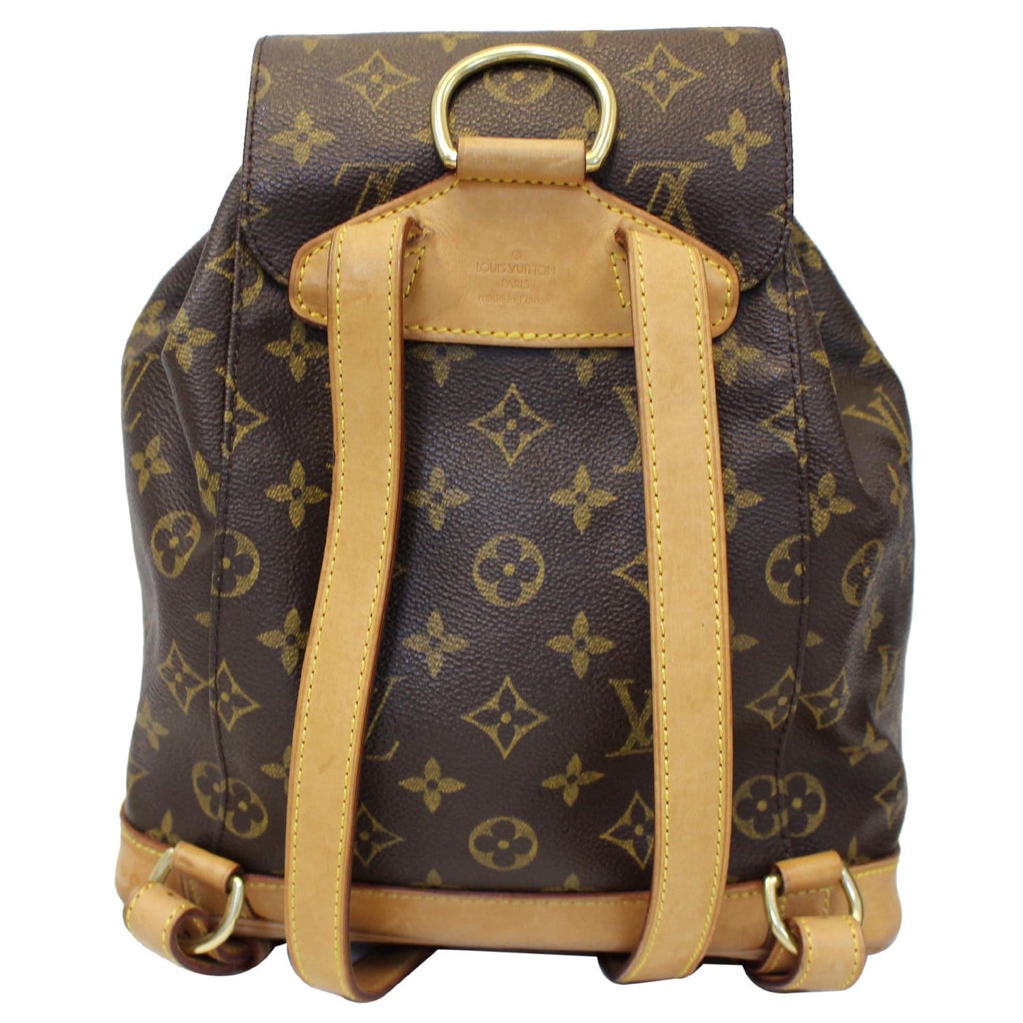 LOUIS VUITTON Montsouris MM Monogram Canvas Backpack Bag Brown