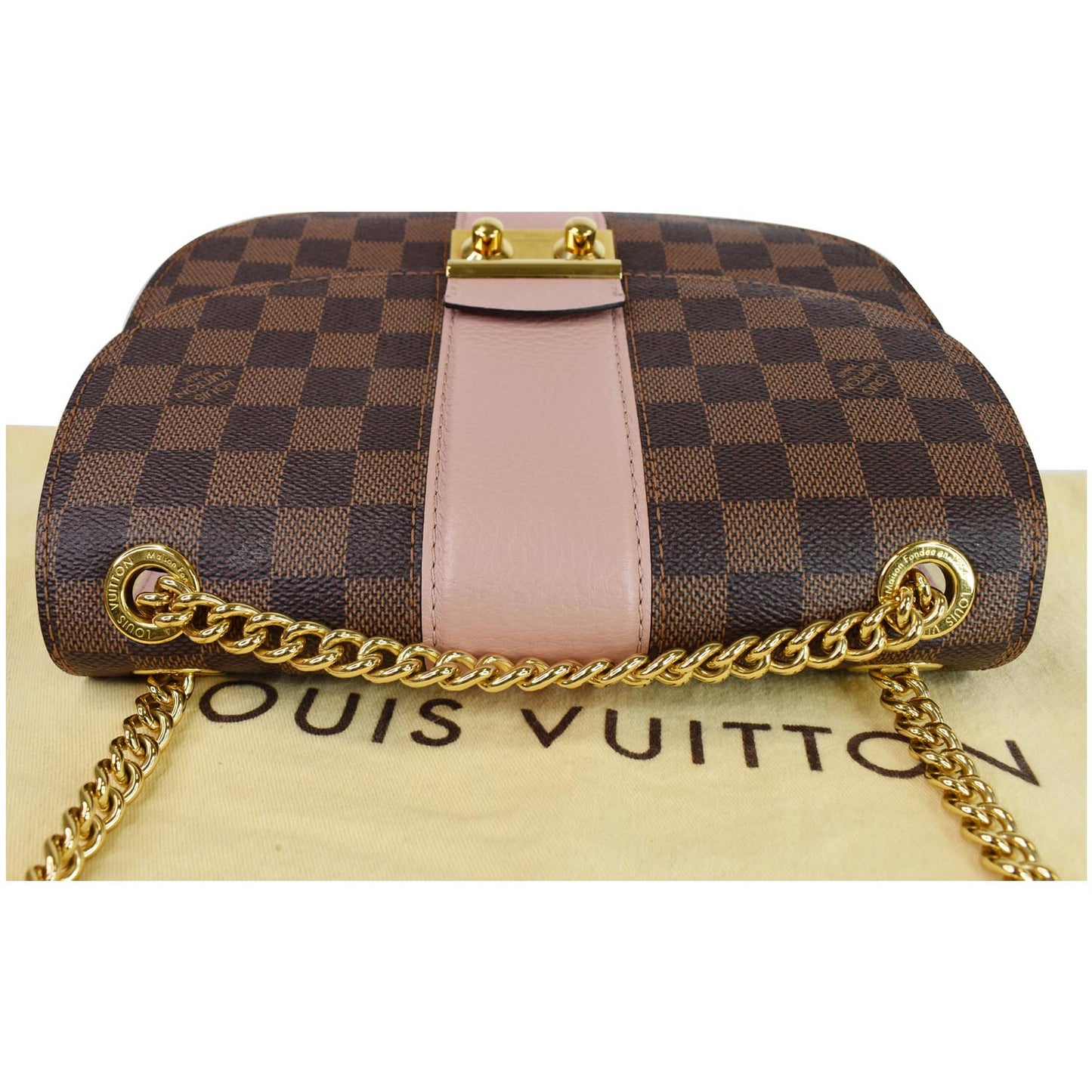 LOUIS VUITTON Wight Damier Ebene Shoulder Crossbody Bag Magnolia