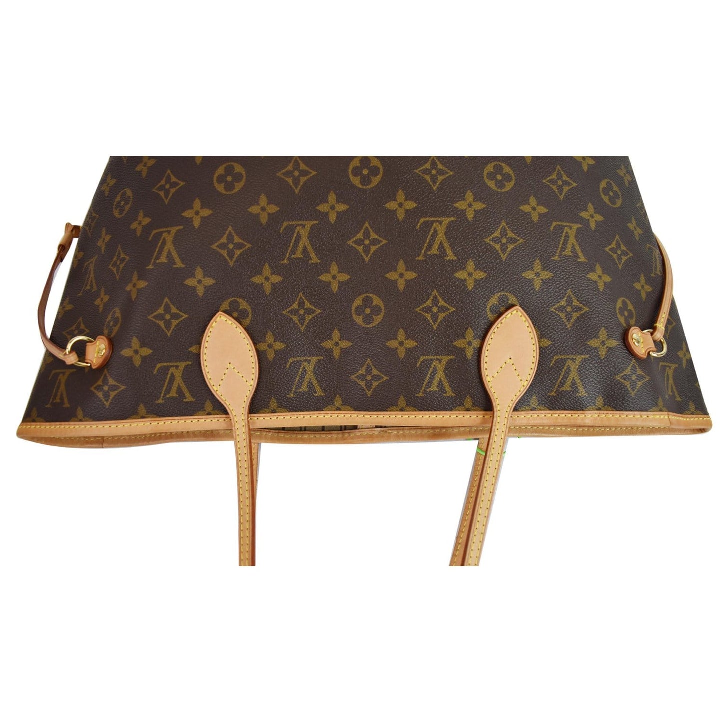 LOUIS VUITTON Neverfull MM Monogram Canvas Tote Shoulder Bag Brown
