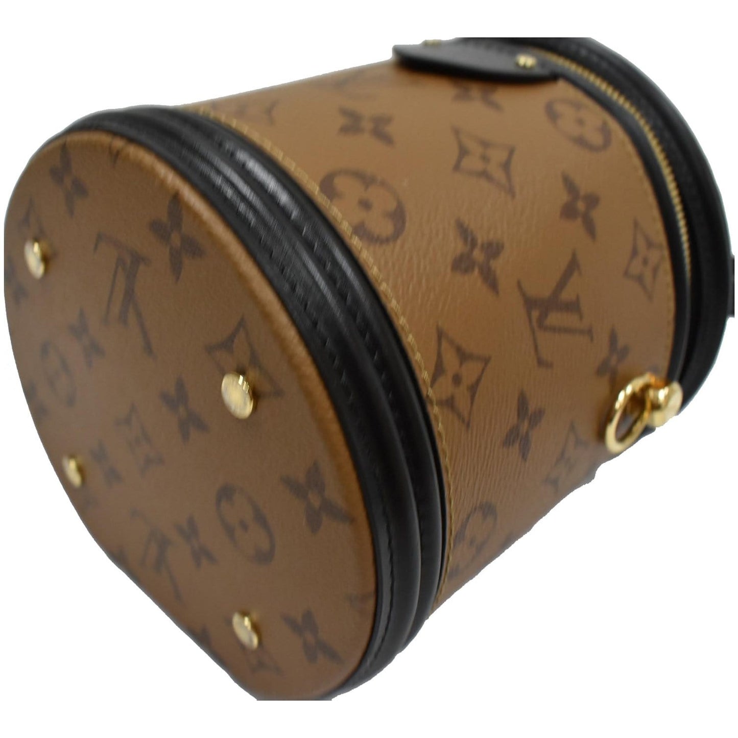 LOUIS VUITTON Cannes Reverse Monogram Canvas Satchel Bag Brown