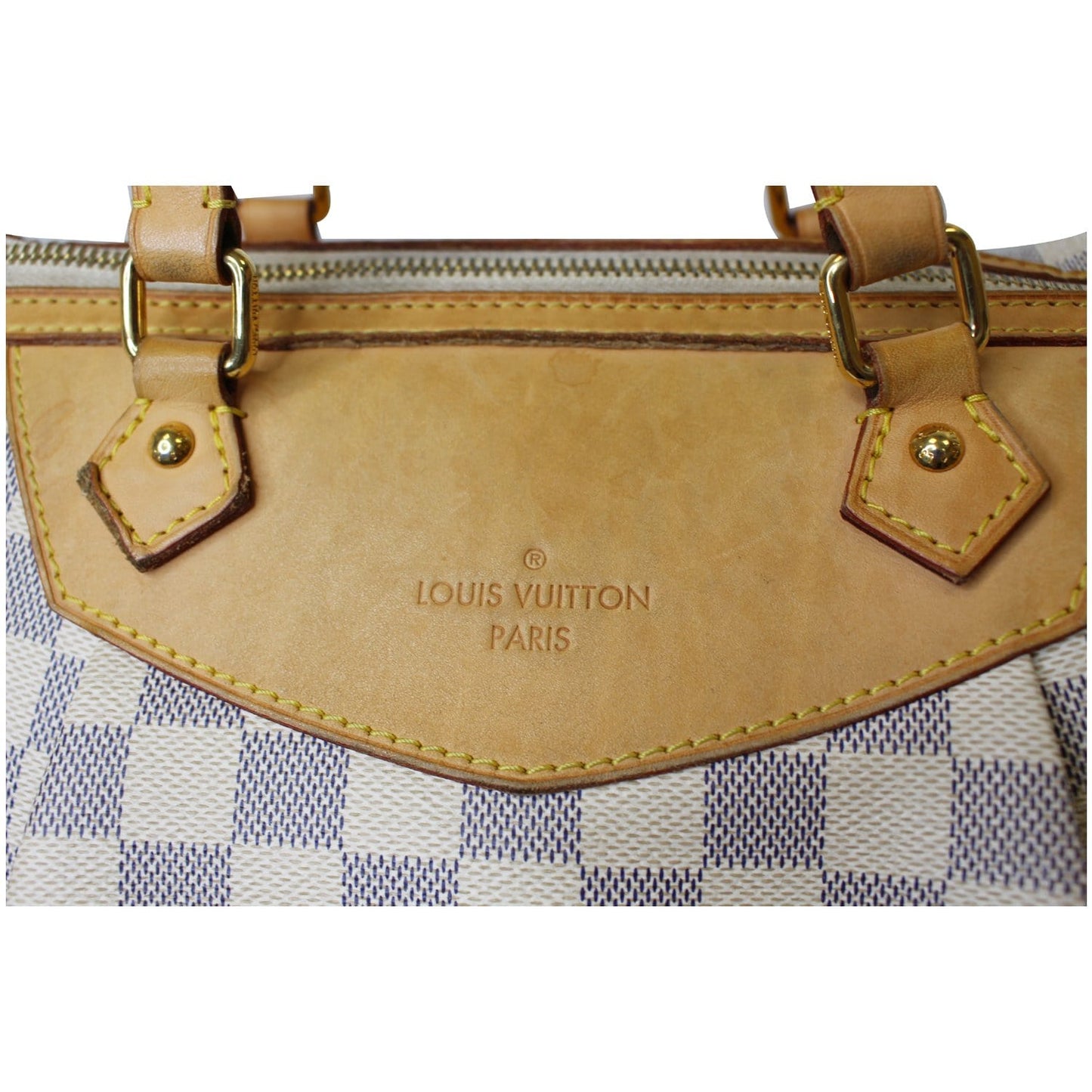 LOUIS VUITTON Siracusa GM Damier Azur Shoulder Handbag White - 15% OFF