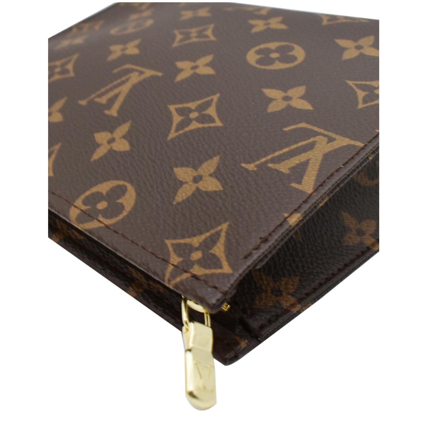 LOUIS VUITTON Toiletry 19 Monogram Canvas Cosmetics Pouch Brown