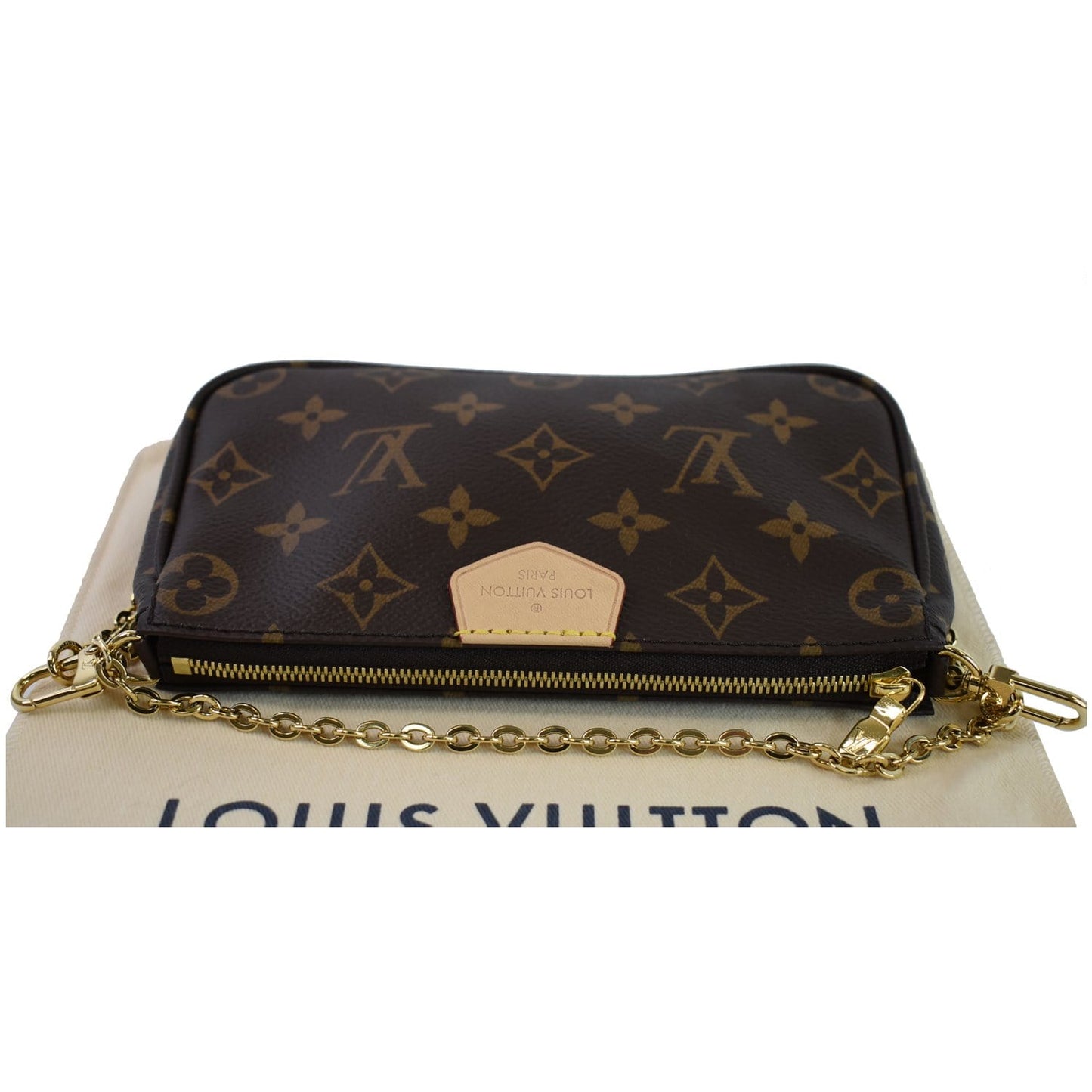 LOUIS VUITTON Pochette Accessories Monogram Canvas Pouch Bag Brown