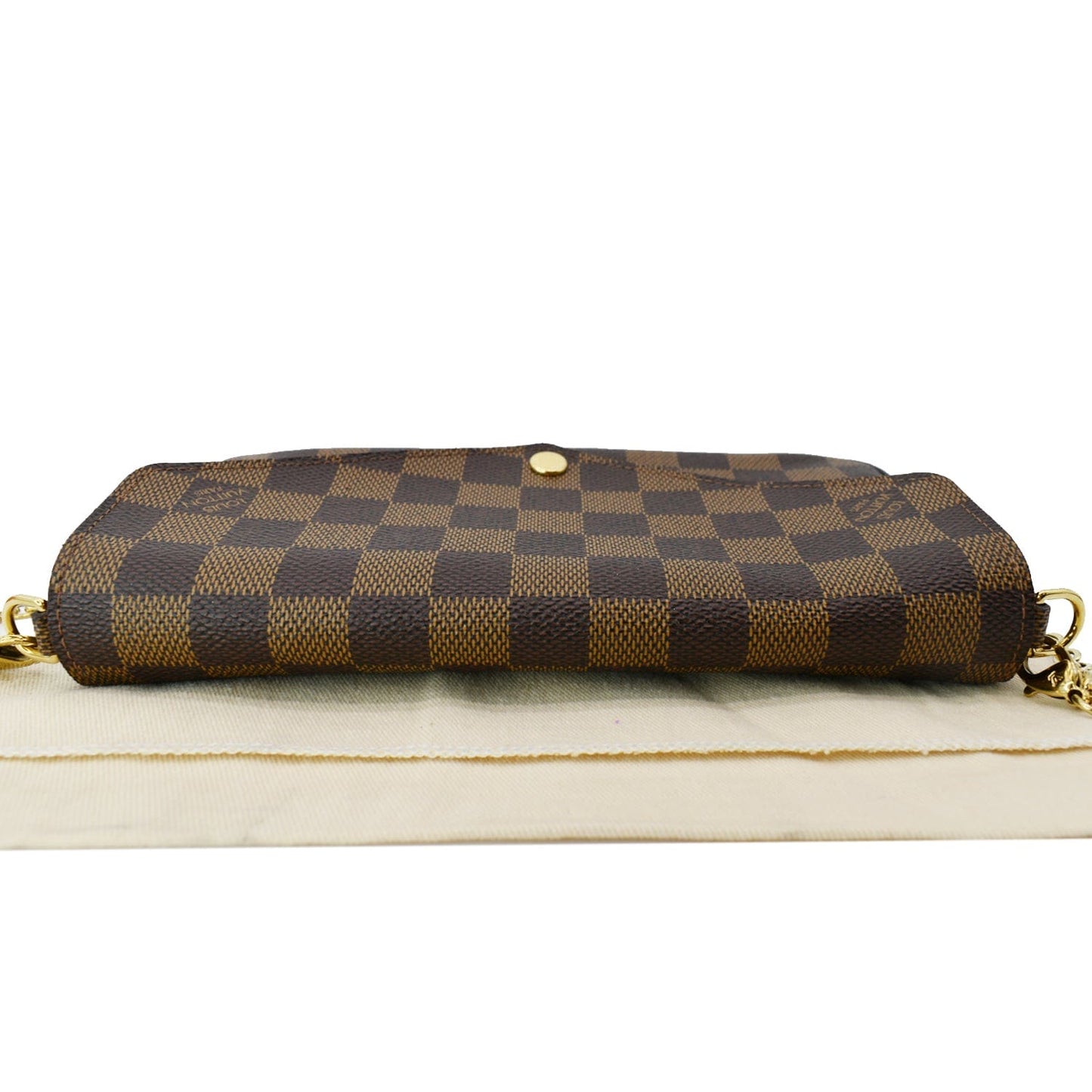LOUIS VUITTON Felicie Damier Ebene Pochette Crossbody Bag Brown - Hot Deals