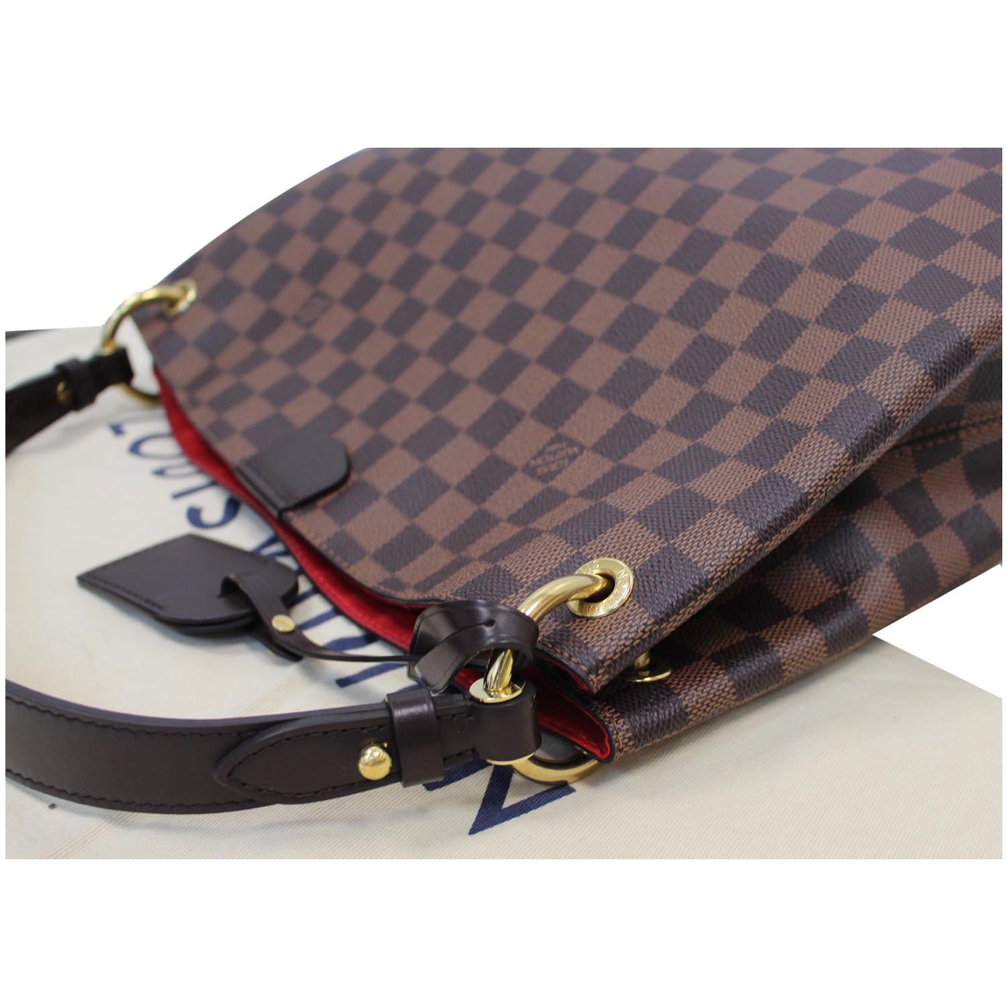 LOUIS VUITTON Graceful PM Damier Ebene Shoulder Bag Brown