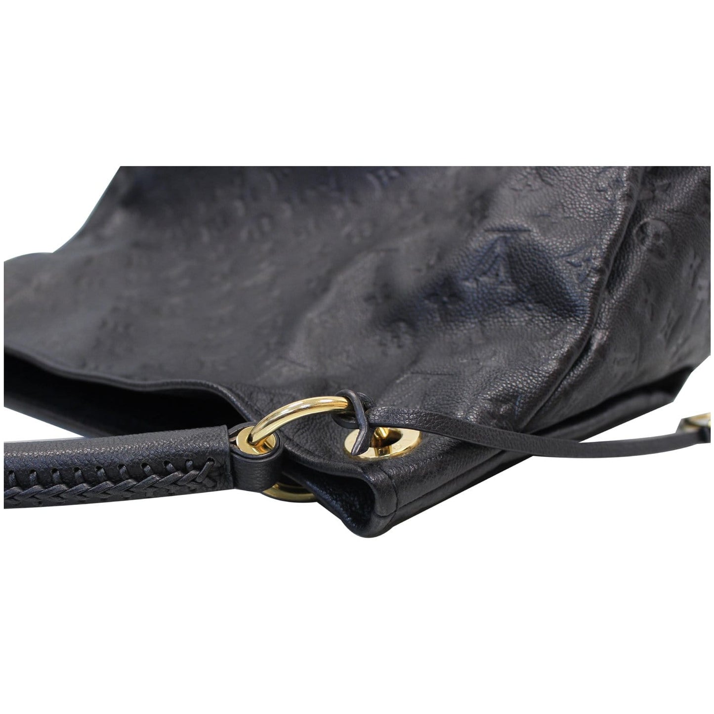 LOUIS VUITTON Artsy MM Empreinte Leather Shoulder Bag Black