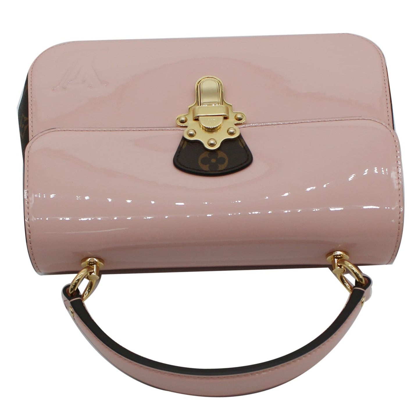 LOUIS VUITTON Cherrywood PM Patent Leather Shoulder Bag Rose Ballerine