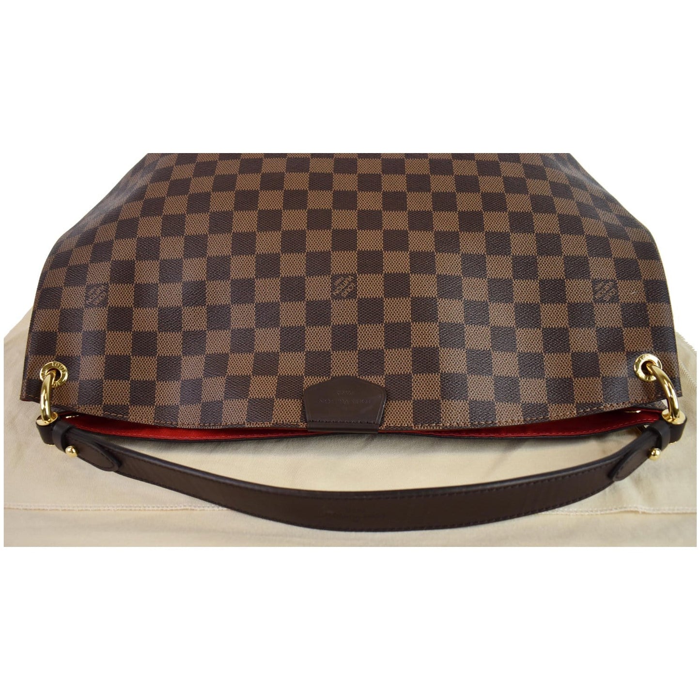 LOUIS VUITTON Graceful MM Damier Ebene Shoulder Bag Brown