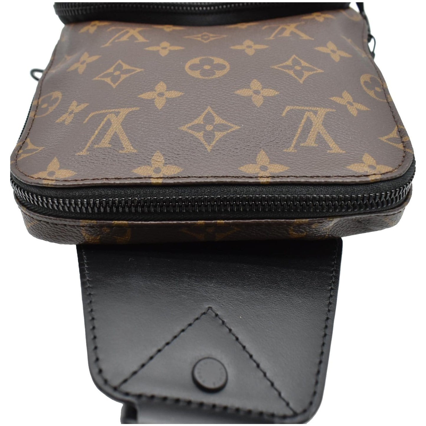 LOUIS VUITTON Avenue Sling Damier Ebene Backpack Bag Brown