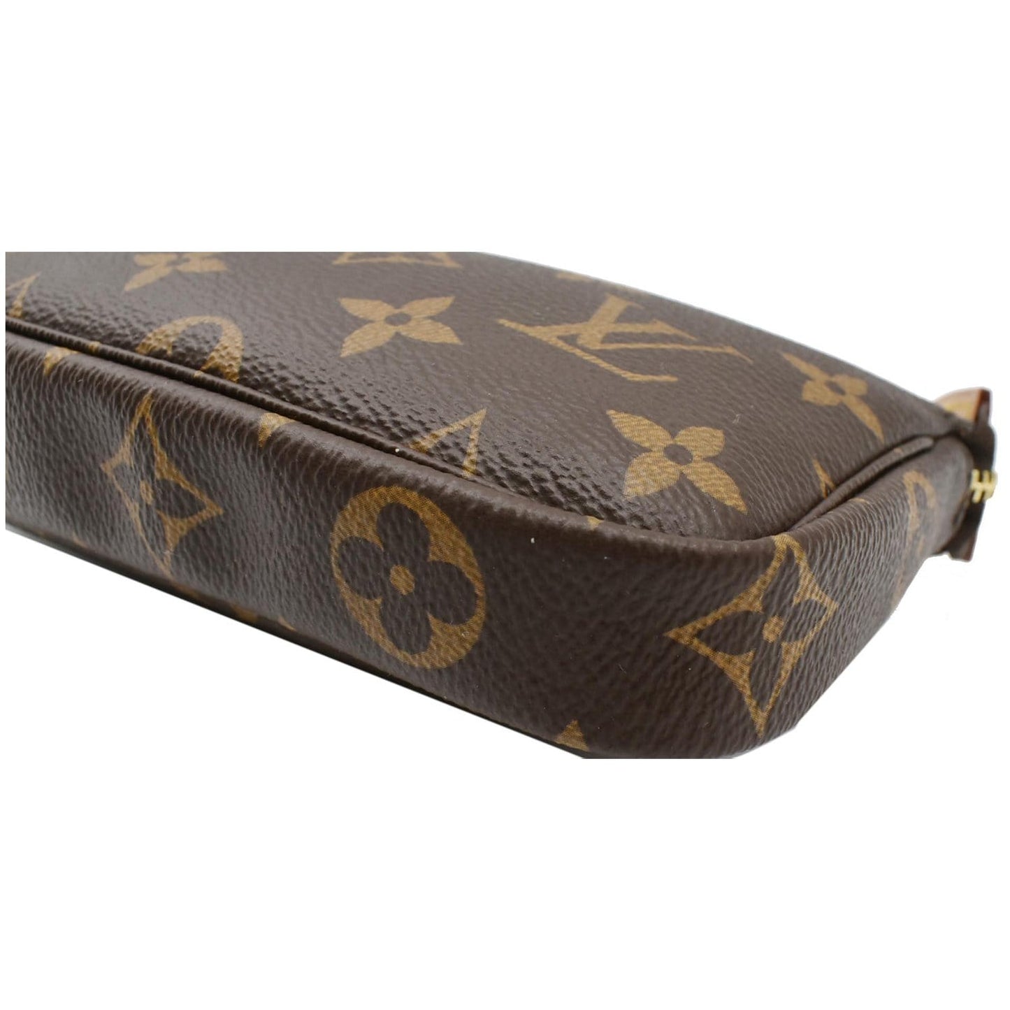 LOUIS VUITTON  Mini Pochette Monogram Canvas Accessoires Pouch Brown