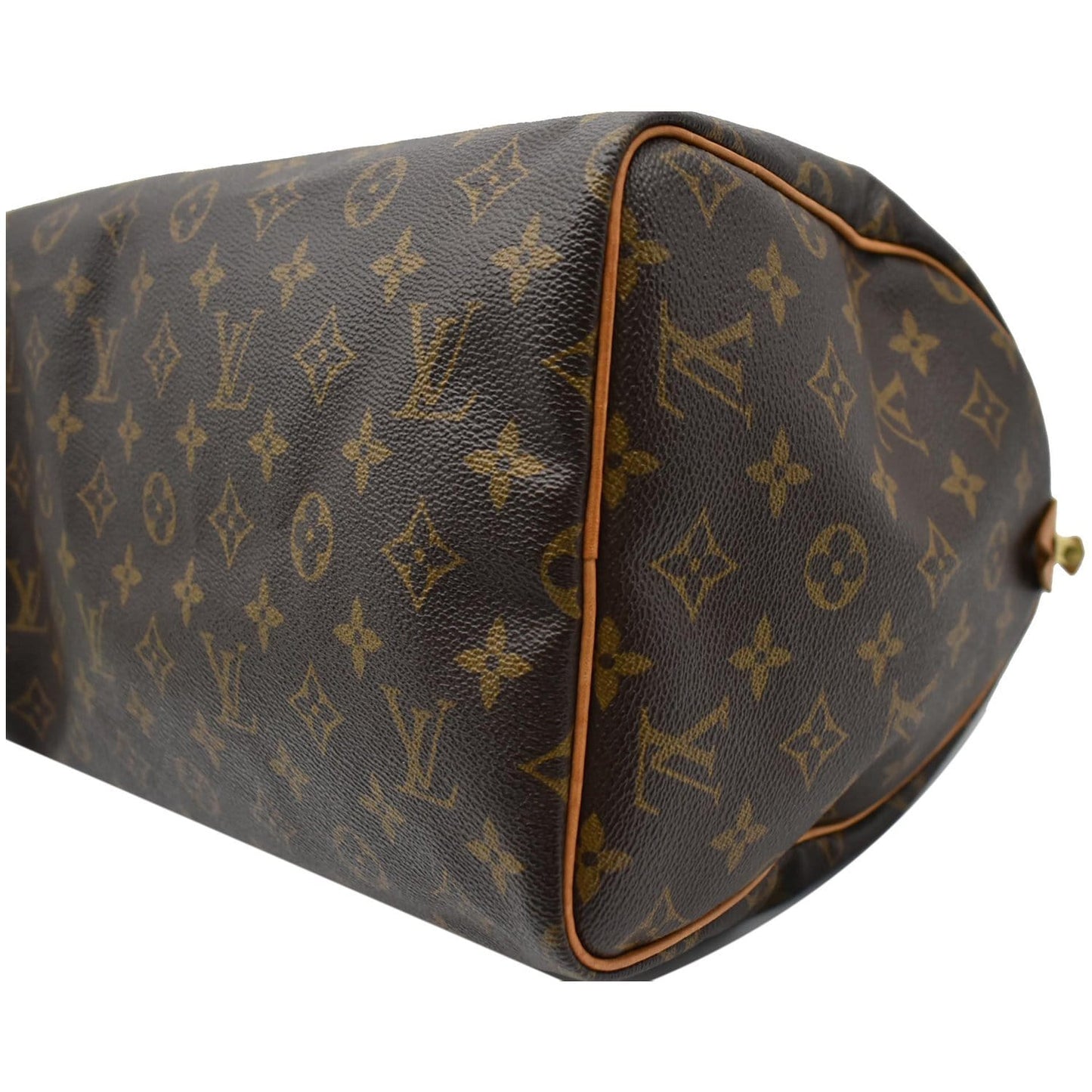 LOUIS VUITTON Speedy 30 Monogram Canvas Satchel Bag Brown