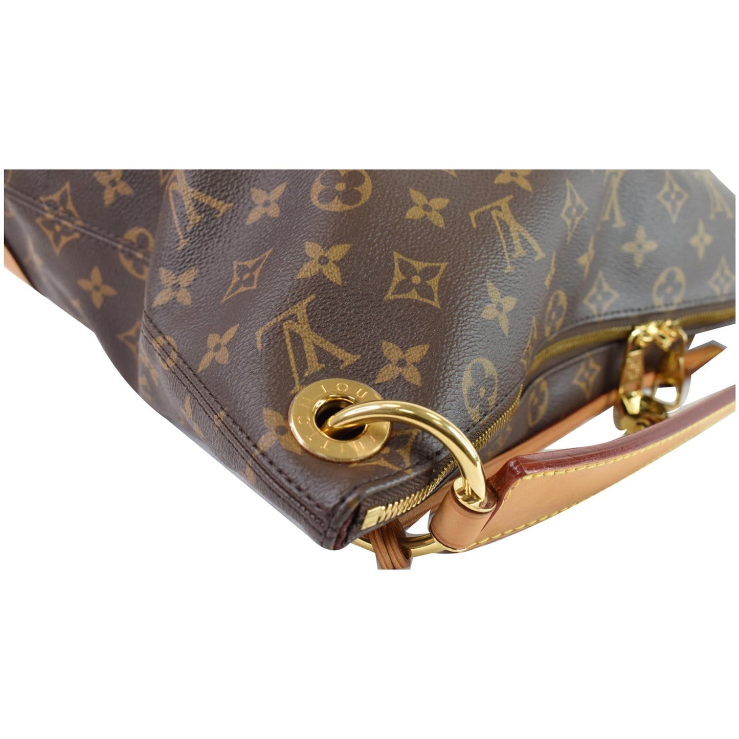 LOUIS VUITTON Berri MM Monogram Canvas Shoulder Bag Brown