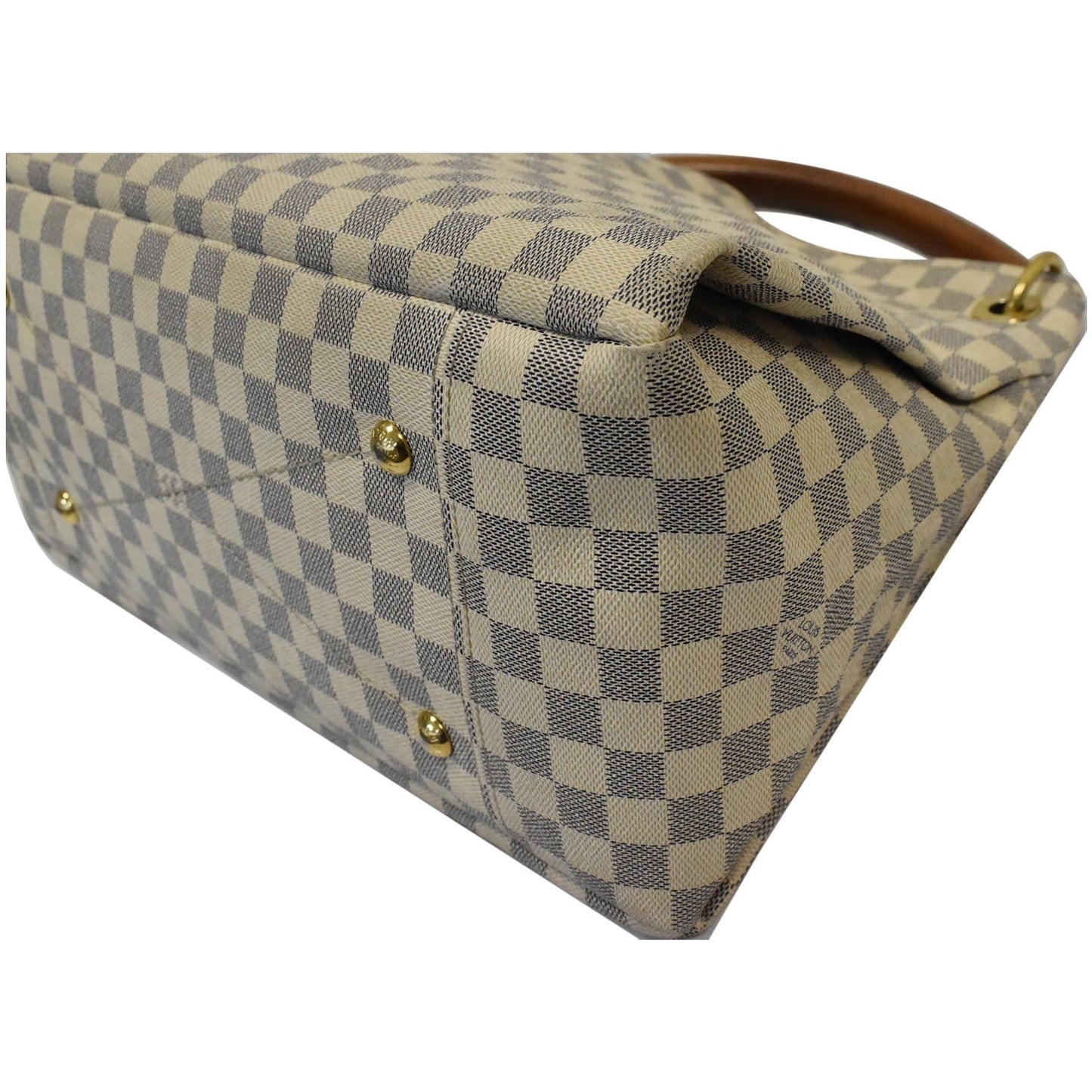 LOUIS VUITTON Artsy MM Damier Azur Hobo Bag White
