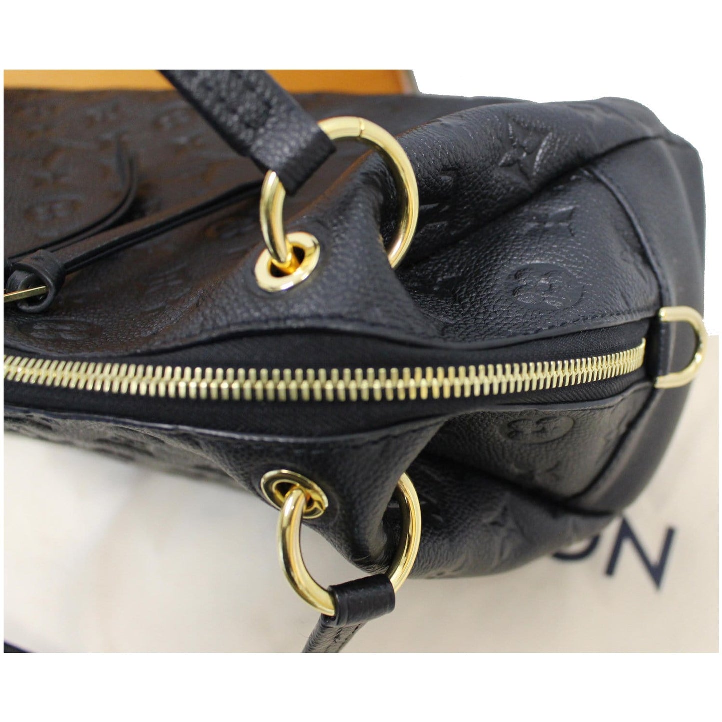 LOUIS VUITTON Ponthieu PM Empreinte Leather Shoulder Bag Black