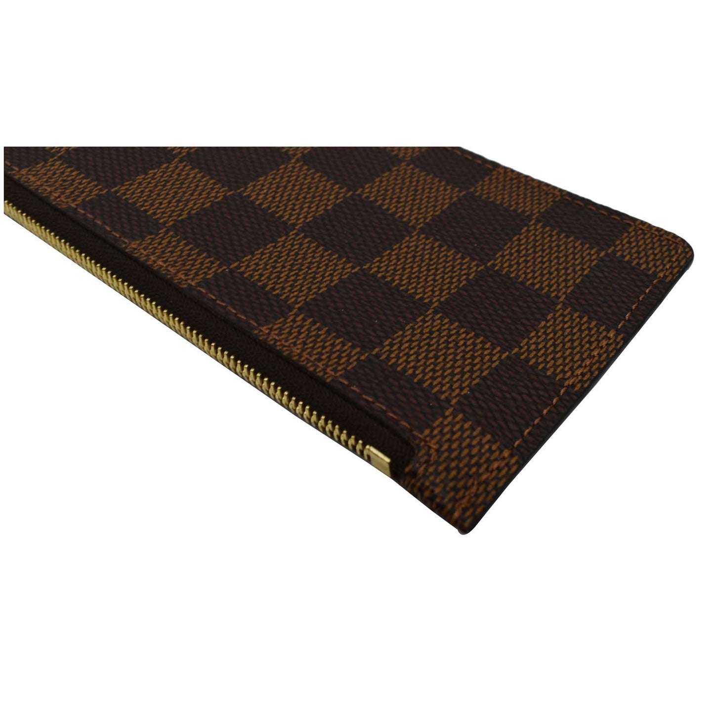 LOUIS VUITTON Felicie Zippered Damier Ebene Insert Pouch Brown