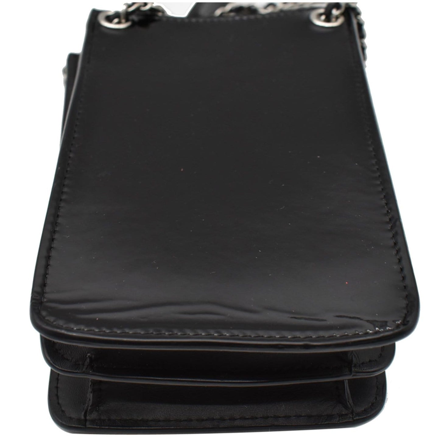 CHANEL O-Phone Holder Patent Leather Crossbody Bag Black