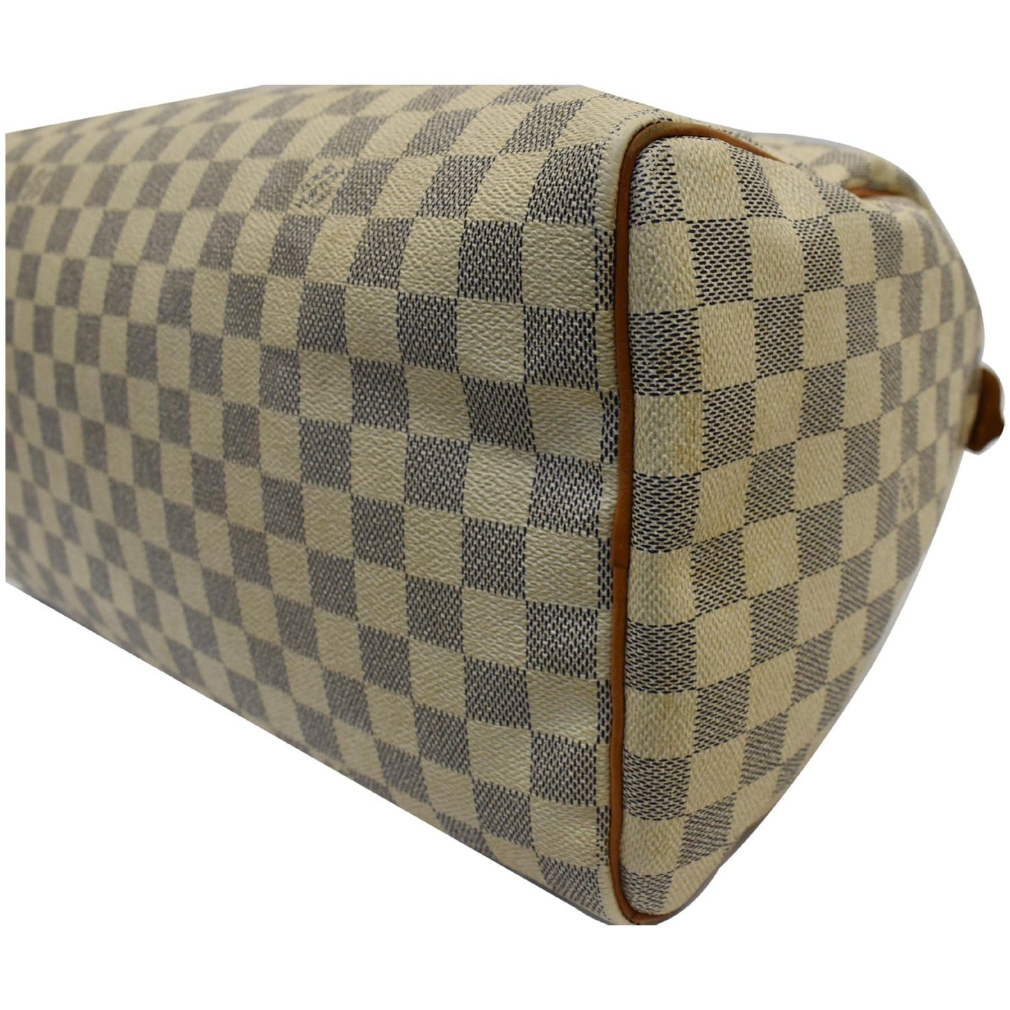 LOUIS VUITTON Speedy 35 Damier Azur Satchel Bag White