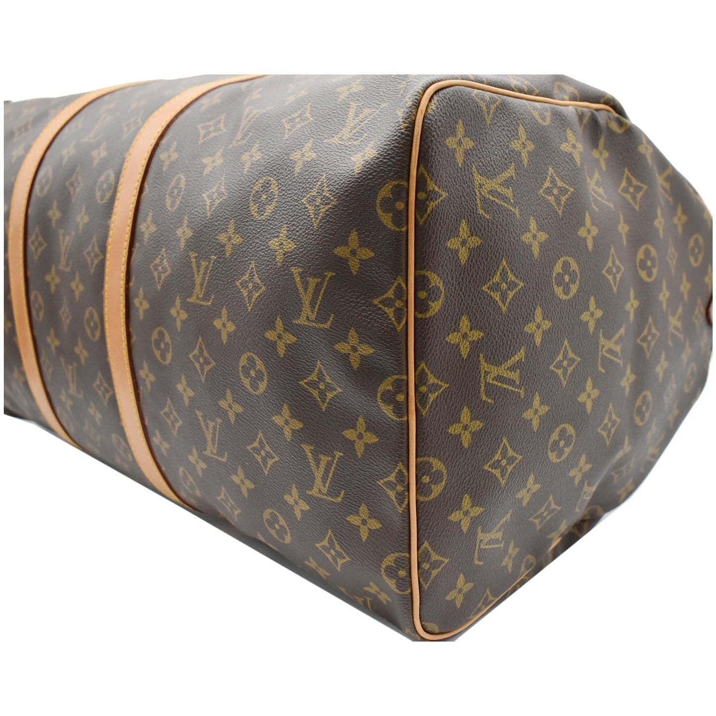 LOUIS VUITTON Keepall 55 Monogram Canvas Travel Bag Brown