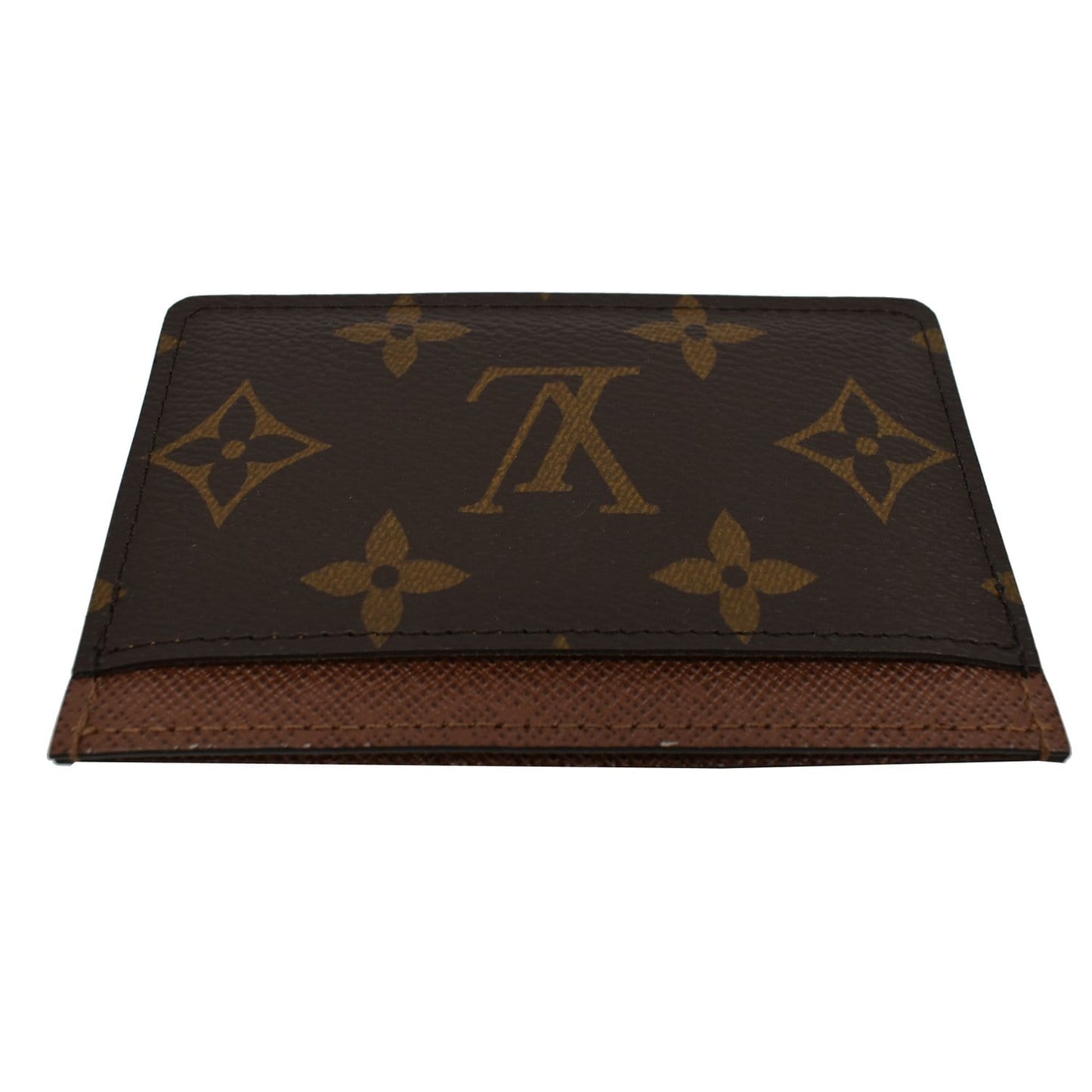 LOUIS VUITTON Monogram Canvas Card Holder Brown