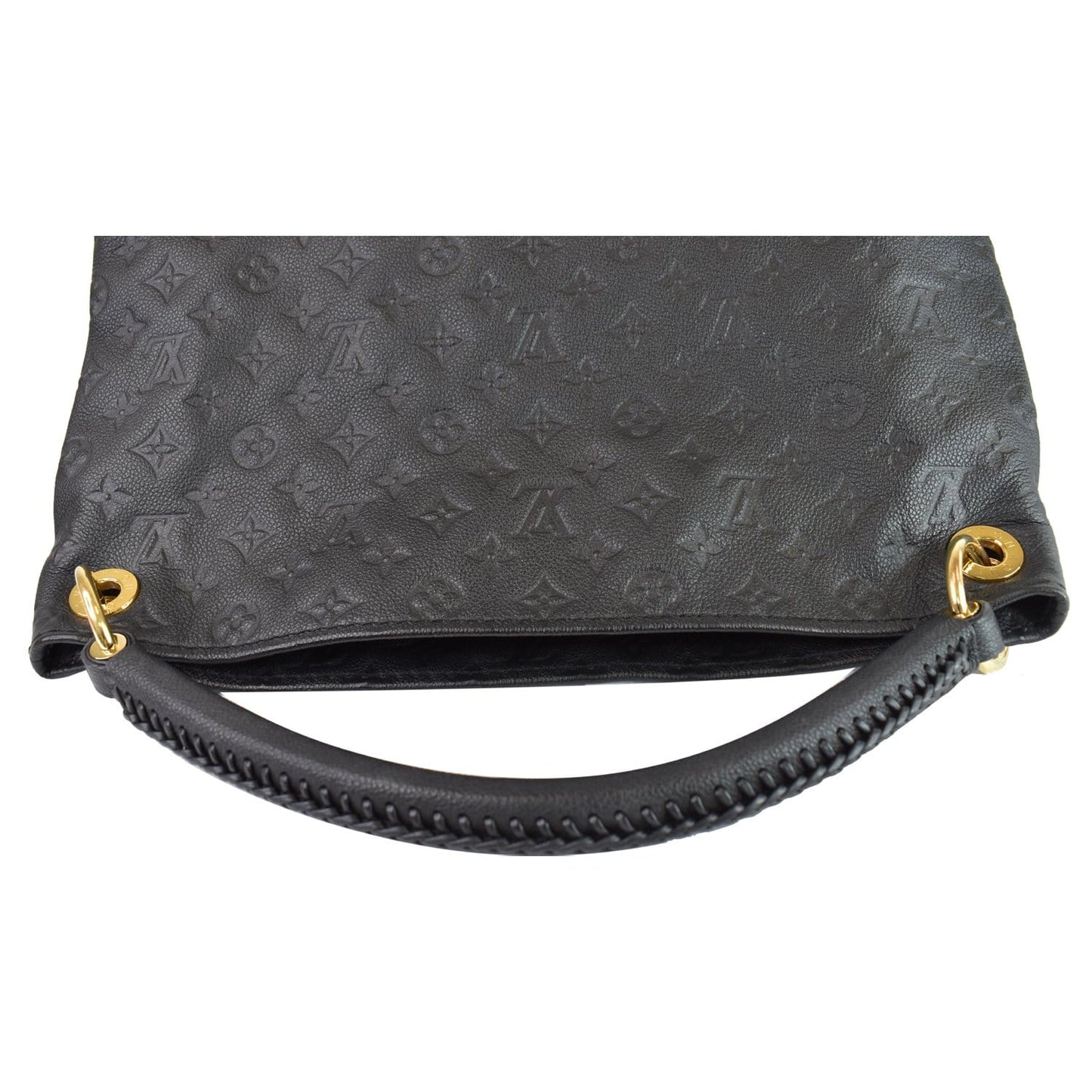 LOUIS VUITTON Artsy MM Empreinte Leather Shoulder Bag Black
