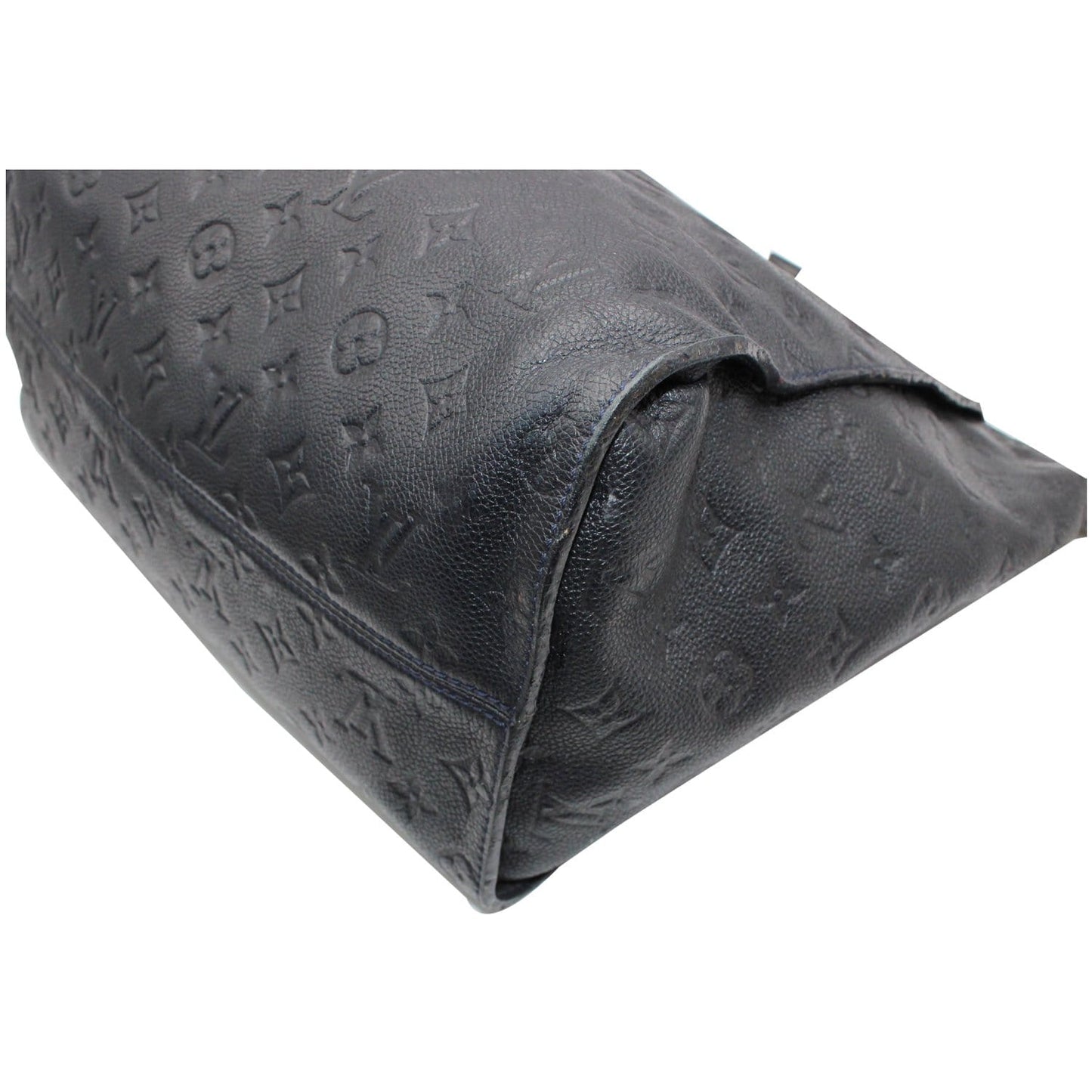 LOUIS VUITTON Lumineuse PM Monogram Empreinte Leather Shoulder Bag Black