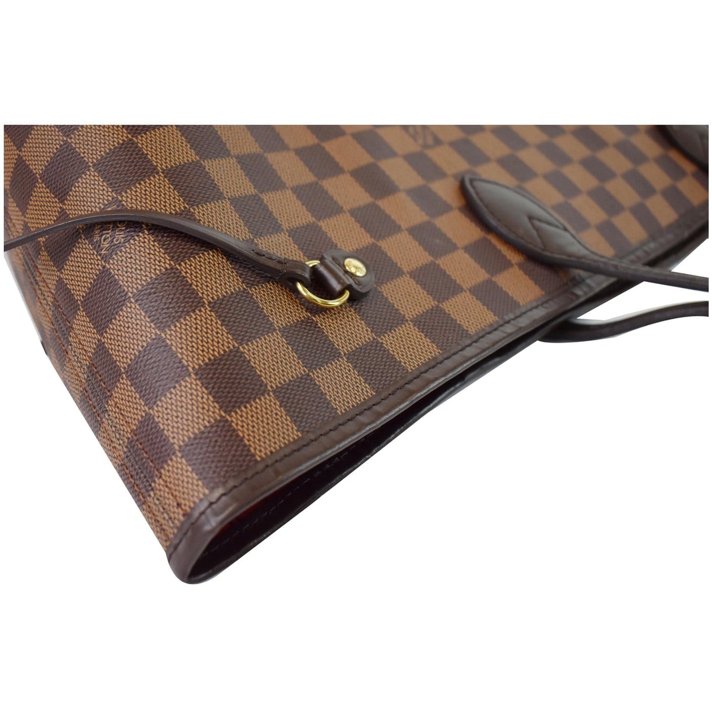 LOUIS VUITTON Neverfull GM Damier Ebene Tote Shoulder Bag Brown