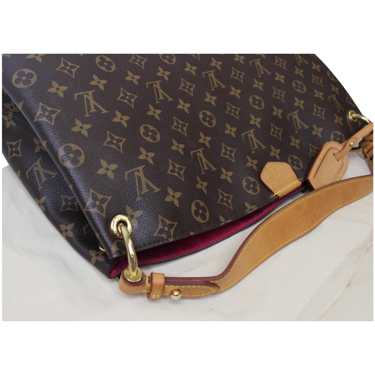LOUIS VUITTON Graceful MM Monogram Canvas Shoulder Bag Brown