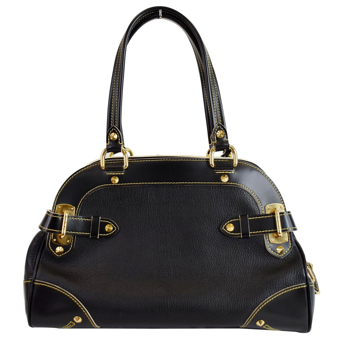 LOUIS VUITTON Le Radieux Suhali Leather Satchel Bag Black