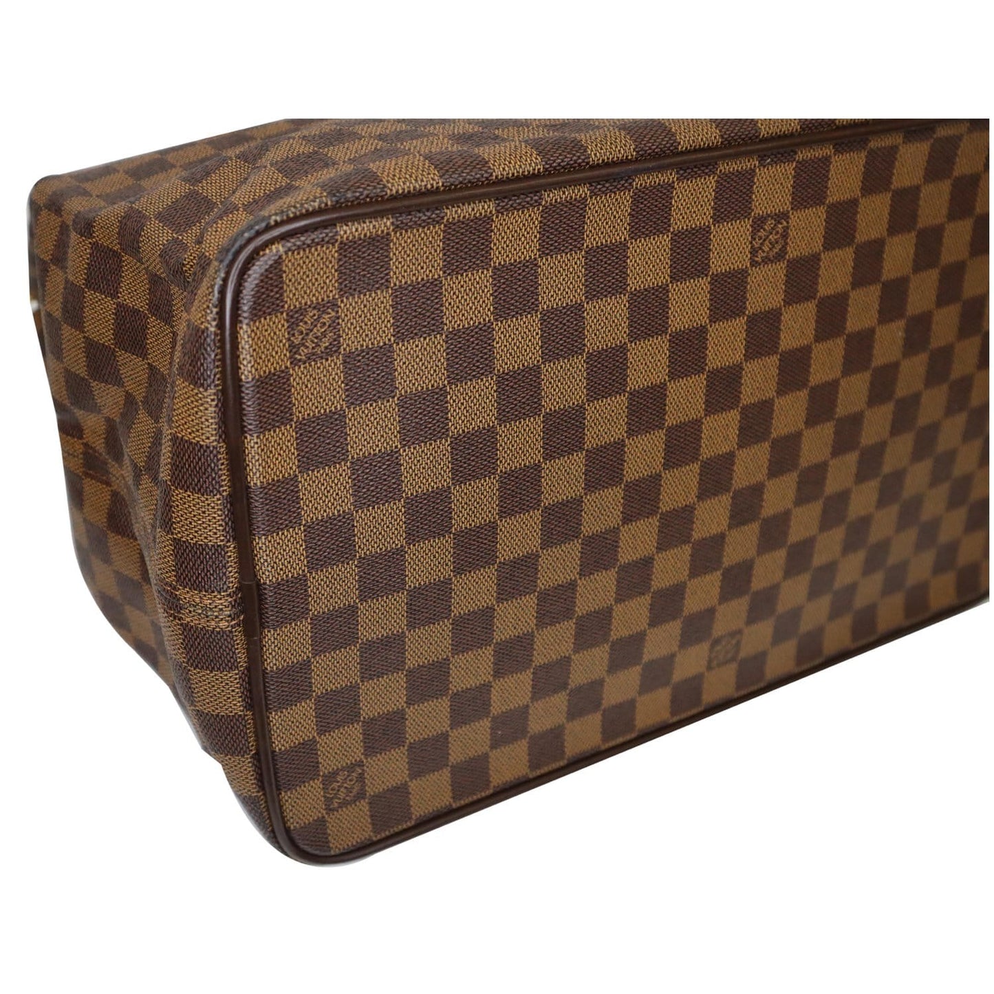 LOUIS VUITTON Greenwich PM Damier Ebene Travel Tote Bag Brown